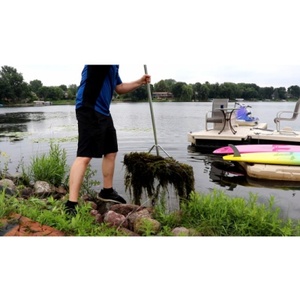 Rake Zilla |   Râteau à végétaux aquatiques <span class=keywords><strong>extra</strong></span> <span class=keywords><strong>large</strong></span> et robuste pour lacs et étangs, tête de 40 pouces de <span class=keywords><strong>large</strong></span> avec dents de 9 pouces |   Comprend un outil de jardinage manuel - Product Image 5