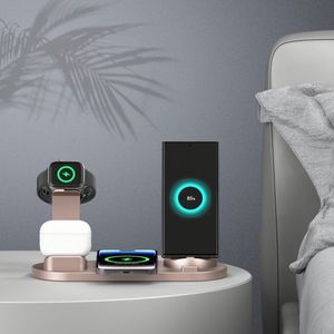 Customization 15W <b>Wireless</b> Charger Foldable 6 in 1 Phone Charging Station Magnetic Stand for Phone/Watch/Earphones - Product Image 2