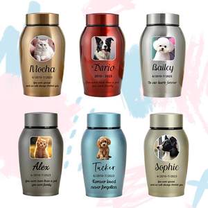 โกศขี้เถ้าที่ระลึกส่วนบุคคลสำหรับแมวสุนัขชื่อสัตว์เลี้ยงที่กำหนดเองและรูปภาพสำหรับโกศใส่ศพ (ตัดไปยังเค้าร่างสัตว์เลี้ยงของคุณ) - Product Image 2