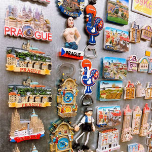 Logotipo personalizado de fábrica Resina Impresión 3D Regalo de viaje Praha República Checa <span class=keywords><strong>Praga</strong></span> Recuerdo Imán de nevera - Product Image 1