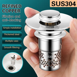 Bouchon de vidange escamotable pour lavabo 3,5 pouces, à compression standard, anti-corrosion, pour éviers et lavabos - Product Image 5