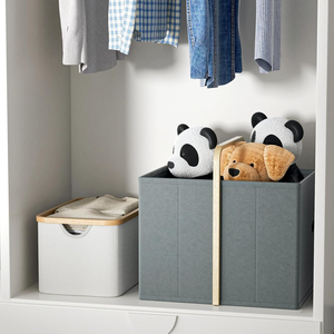 Panier à linge pliable avec poignée - 65L Grand panier <span class=keywords><strong>de</strong></span> rangement en tissu <span class=keywords><strong>de</strong></span> bambou pliable pour repassage - Product Image 5