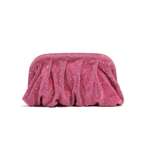 Pha Lê Ly hợp ví Vàng ly hợp túi bên Pleated Vàng PURSE Rhinestone túi cho phụ nữ buổi tối đám cưới - Product Image 1