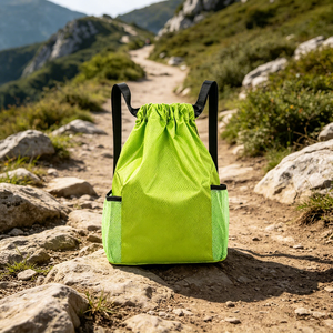Sac à cordon personnalisé par le fabricant, sac à dos en nylon imperméable, sac à cordon pour le basketball, l'alpinisme et les sports - Product Image 1