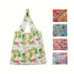 Bolsa de Compras Reutilizable Plegable de Gran Capacidad, Impermeable, Multicolor, de Poliéster 190T - Product Image 1