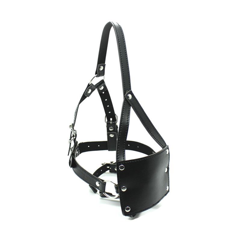 Bâillon Ballgag Avec Harnais Type 1 - Sangle PVC Noir - Verrouillable - Vegan