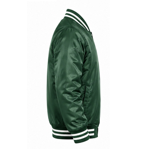 Chaquetas de satén más vendidas para adultos, precio al por mayor, ropa casual de calle, cuello alto, tela personalizada, teñido liso, chaqueta de satén para hombre - Product Image 5
