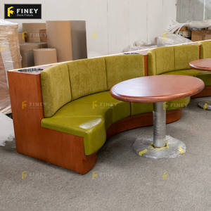 कस्टम धातु समर्थन कैफे टेबल पु चमड़े की दुकान फर्नीचर लकड़ी के रेस्तरां सेट सोफे फर्नीचर लकड़ी के रेस्तरां सेट सोफा फर्नीचर - Product Image 1