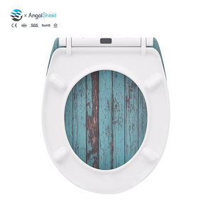 Abattant de toilettes personnalisé UF, motif <span class=keywords><strong>poisson</strong></span> marin, avec couvercle de cuvette à fermeture douce, siège en U, pour WC domestique, appartement, salle de bain d'invité - Product Image 2