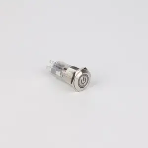 LTA16F-11EPJS 16mm 19mm 22mm 25mm Flat Round Waterproof Momentary Push Button Switch Metal Stainless Steel Pushbutton Switch