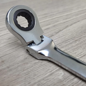 Customize Car Accessories 10mm Portable Racing Metal Ratchet Wrench Keychain Silver Shaped Adjustable Wrench Tools <b>Key</b> <b>Chain</b> - Product Image 3