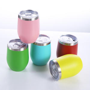 เหยือกไวน์สุญญากาศผนังสองชั้นแก้วสแตนเลสแก้วทัมเบลอร์พร้อมฝาปิด12ออนซ์ผลิตภัณฑ์ยอดนิยม - Product Image 4