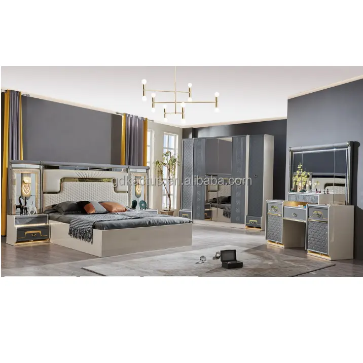 2023 brandnew design quarto completo conjunto barato King Size mobília do quarto de luxo set home use quarto moderno