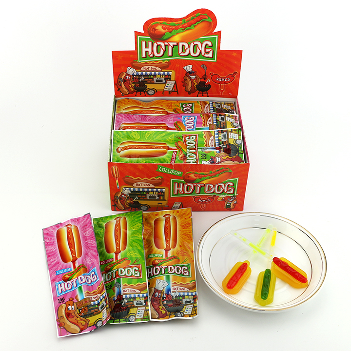 Hot-dog fluorescent lollipop