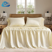 Parure de lit moderne en soie lyocell végétalienne Draps de lit ajustés et plats Tailles King et Super King pour l'été