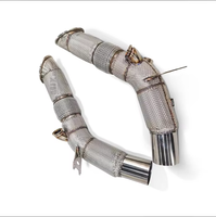 Sistem Knalpot Lengkap Stainless Steel Exhaust Straight Downpipe Header untuk Ferrari SF90 3.9T V8 2019-2023 Aliran Knalpot yang Ditingkatkan