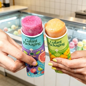 Contenitore di Carta Personalizzato per Gelato da 8-12 Oz (100ml), Tubo per Gelato Tipo Calippo, Coppa per Parfait Usa e Getta - Product Image 2