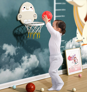 Mini aro de baloncesto de plástico duradero de pato amarillo con marcador electrónico, Tobogán de juguete flotante para piscina inflable - Product Image 2