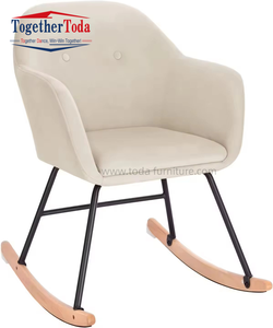 <span class=keywords><strong>Poltrona</strong></span> a <span class=keywords><strong>Dondolo</strong></span> Moderna e Confortevole in Velluto, Sedia Imbottita con Braccioli <span class=keywords><strong>per</strong></span> Casa, Camera da Letto, Hotel, Soggiorno - Product Image 1