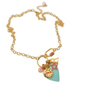 Collier tendance plaqué or avec chaîne à maillons en cuivre et pendentif cœur croix en zircon - Certifié CE - Cadeau pour la fête des mères - Product Image 5