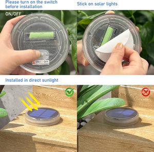 IP68 impermeable PC Solar LED jardín paso luz Solar entrada camino calle lámpara cubierta muelle piso luz batería patente personalizar - Product Image 5