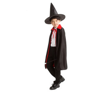JELO Halloween vampiro <span class=keywords><strong>capa</strong></span> con capucha <span class=keywords><strong>capa</strong></span> <span class=keywords><strong>de</strong></span> Navidad Cosplay diablo disfraz Unisex negro y rojo bruja mago <span class=keywords><strong>capa</strong></span> - Product Image 5