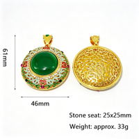 Pendentif ethnique rétro en alliage de zinc, émail cloisonné traditionnel chinois, filigrane ajouré, pour la fabrication de bijoux, vente en gros