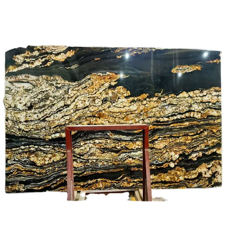 Pierre naturelle du brésil, noir, granit de titane, pour achat direct en chine