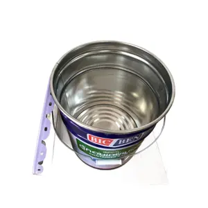Good Factory Line Supply Recyclable Pail Round Tin 18 Liter Recyclable Steel Bucket Lid Pail