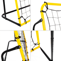 But de football rebondissant 4x6FT pour l'entraînement en extérieur, avec cadre en acier et 4 piquets de sol réglables pour jardin