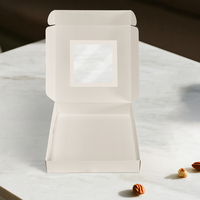 Boîte en carton durable avec fenêtre transparente pour noix et aliments, emballage PPWR en gros
