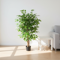 Arbre artificiel Ficus en bois véritable, 120-210 cm, tronc réaliste, pour décoration intérieure et extérieure, plante artificielle