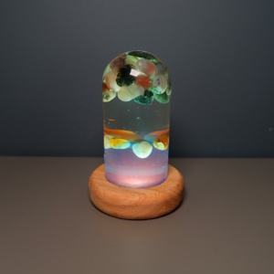 Đèn Ngủ Bằng Nhựa Epoxy Mới, Đồ Trang Trí Nghệ Thuật Bằng Gỗ Khái Niệm Thủ Công Mỹ Nghệ Cạnh Giường Trong Nhà - Product Image 4