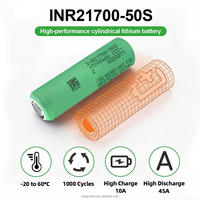 Baterai Sel Lithium Ion Silinder Isi Ulang Original INR21700 50S 5000mAh 9C 259wh/kg High Discharge 45A Tersedia dalam Stok