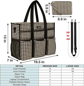 2024 Large Capacity High Quality Women Laptop Black Shoulder Oxford Fabric <b>Nurse</b> Teacher Tote <b>Bag</b> for Work - Product Image 3