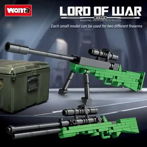 WOMA TOYS C0168 brique de construction de marque de qualité garçon enfants modèle <span class=keywords><strong>ak</strong></span>-<span class=keywords><strong>47</strong></span> m416 thompson smg sniper micro gun block - Product Image 5