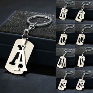 NUEVO Llavero DIY con Letras de la A a la Z para Hombre, Llavero Metálico para Mujer, Anillo para Llaves de Coche, Llavero Simple con Nombre, Regalo para Fiesta, Joyería - Product Image 6