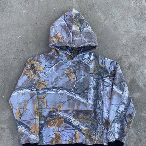 เสื้อฮู้ดดี้ลายพรางแบบครอปทรงใหญ่พิเศษสำหรับผู้ชาย ลายพราง Real Tree แบบพิมพ์ทรงบ็อกซี่ เสื้อสเวตเชิ้ตผู้ชาย - Product Image 3