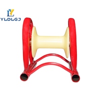 Juego de rodillos para cables de nylon YILI, polea de correa plana, rodillo de tambor de acero, bloque de cable para suelo, desbobinador de cable industrial ajustable para construcción