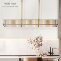 Suspension luminaire longue en acrylique, design de créateur, pour restaurant, bar, éclairage secondaire de luxe personnalisé
