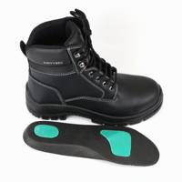 AIMVVSEC Sepatu Bot Keselamatan Kerja Kulit Sapi Berkualitas Tinggi, Tahan Panas, Profesional untuk Pengelasan, dengan Ujung Baja