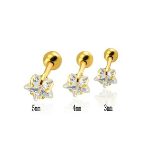 Boucles d'oreilles clous ROXI Fashion Jewelry Star en argent sterling 925 avec zircon pour femme – Cadeau - Product Image 1