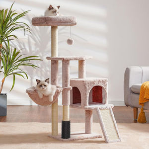 Fabricante personalizado de lujo crema rosa felpa gato árbol al por mayor de alta resistencia gato alto árbol <span class=keywords><strong>Torre</strong></span> superventas raspador para <span class=keywords><strong>gatos</strong></span> - Product Image 2