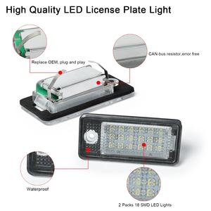 Led éclairage de <span class=keywords><strong>plaque</strong></span> d'immatriculation pour <span class=keywords><strong>AUDI</strong></span> A3/S3 8P 2003-2012 A3 Cabrilolet 2008-2013 <span class=keywords><strong>A4</strong></span>/S4/RS4 B6 8E/8H 2001-2005 <span class=keywords><strong>A4</strong></span>/S4 <span class=keywords><strong>B7</strong></span> 8E - Product Image 3