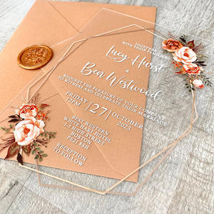 Cartes d'invitation de mariage écologiques faites à la main, cartes de fête d'anniversaire/diplôme, cartes cadeaux en papier personnalisées, cartes de visite avec enveloppe - Product Image 2