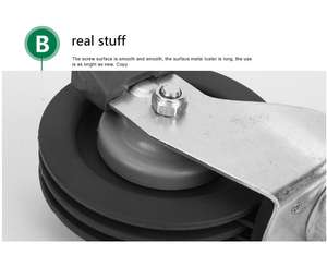 Aufzugs rad 4/5 Zoll Dreirad mit Abdeckung für Super Market Trolley Einkaufs wagen Rad - Product Image 5