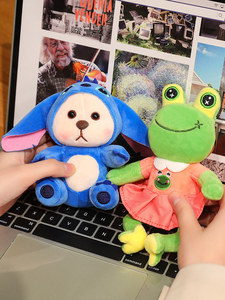 พวงกุญแจตุ๊กตาหมีคู่กบ ดีไซน์ ODM แบบกำหนดเองได้ น่ารัก ผลิตจากใยฝ้าย PP ยอดนิยม พวงกุญแจจี้เต่า รูปลาขี้เกียจ - Product Image 2