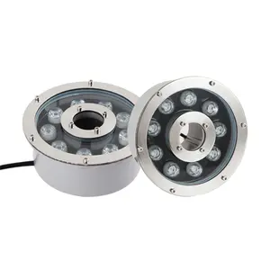 2023 iluminación exterior jardín IP68 6W 9W 12W 15W 18W Acero inoxidable LED luz subacuática piscina iluminación para fuente