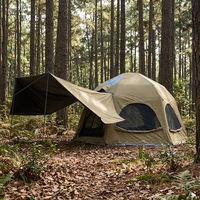 Tente de camping gonflable pour conditions météorologiques extrêmes, abri d'hiver en plein air, tente familiale pour climat froid, tente pneumatique imperméable 4 saisons