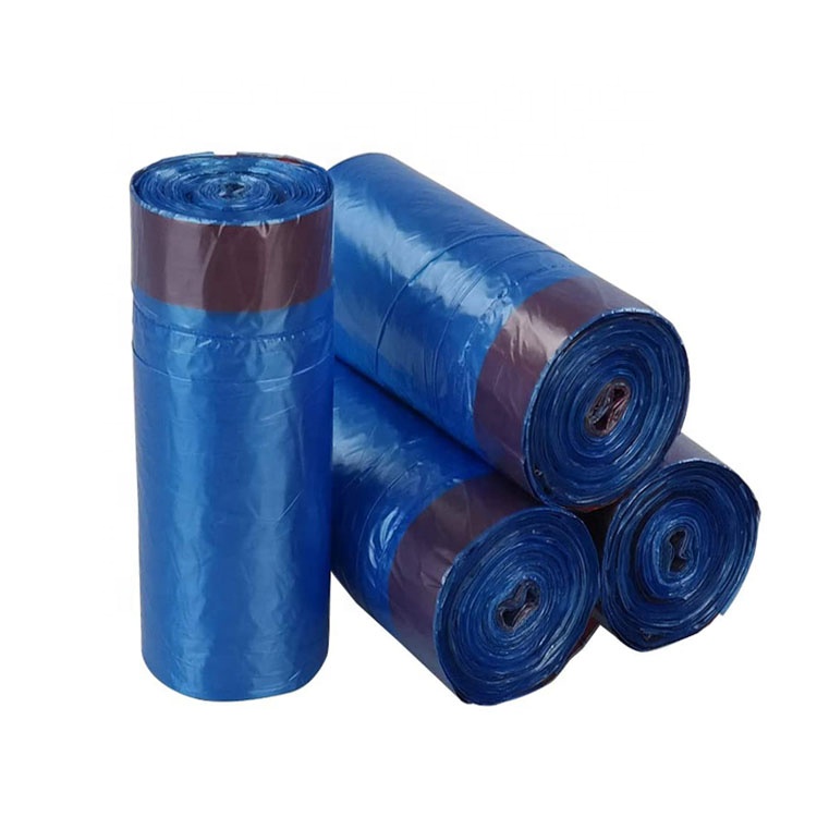 China Manufacturer Biodegradable Rubbish Bags Colorful HDPE Garbage Bag Kitchen Household Usage Trash Bag with Drawstring